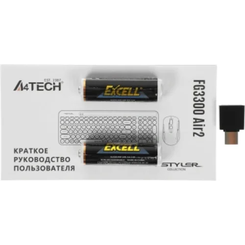 Клавиатура + мышь A4Tech Fstyler FG3300 Air2 клав:серый мышь:серый USB беспроводная slim Multimedia